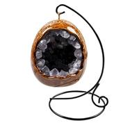 Lámpara De Geoda De Amatista, Lámpara De Noche Con Forma De Huevo De Dinosaurio | Lámpara Novedosa, Luz De Escritorio Alimentada Por USB, Decoración De Habitación Para Dormitorio, Sala De Estar