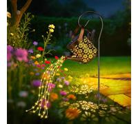 Lámpara De Hadas Con Rociador Solar Para Exteriores, Farol Metálico Resistente Al Agua, Rociador Solar Con Guirnalda De Luces De Hadas, Ideal Para Jardines, Céspedes Y Como Regalo Para Mujeres