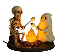 Lámpara De Hoguera Fantasma Esqueleto - Luz Nocturna De Halloween, Figura Parpadeante De Fogata | Juego De Sombras Espeluznantes Y Brillantes Para Estudio De Sobremesa, Decoración De Llamas De Baile I