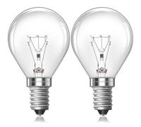 Lámpara de Horno G45 E14, 300℃, Bombilla Regulable E14, Blanco Cálido, Bombilla de Rosca Edison Pequeña, Bombilla E14 Con Forma de Bola de Golf Para Decorativa, Lámpara de Cera Derretida, 2 Piezas