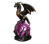 Lámpara De Huevo De Dragón, Lámparas Decorativas Retro De Resina, Luz De Huevo Con Interfaz USB, Figura De Dragón Negro Brillante Para Dormitorio, Estudio, Sala De Estar, Bar(A)
