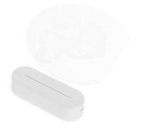 Lámpara de Ilusión Corazón Acrílico Blanco para Aniversario Romántico | Luz Nocturna Decorativa, Compañía al Dormir Miedo Oscuridad, para Mesa y Centro de Restaurante