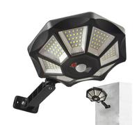 Lámpara De Inducción Solar - Lámpara De Jardín Impermeable De 168 LED | Lámpara De Calle Solar Con Sensor De Movimiento Por Control Remoto Para Jardín, Entrada, Patio, Entrada De Vehículos, Ce