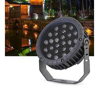 Lámpara de inundación redonda decorativa exterior - Proyector 270 ° - Luces de árbol de parque, IP65 impermeable AC111-240 V, para jardín, césped, patio, villas, camino, iluminación paisajística(Rgb