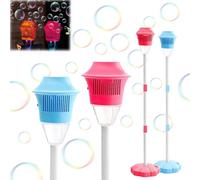 Lámpara de jardín con soplete de burbujas, soporte ajustable for hacer burbujas, soplador de burbujas recargable for interiores y exteriores, máquina de burbujas automática de pie de 120 cm con luces(