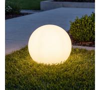 Lámpara De Jardín Esférica Con Cable Enchufe Blanca IP65 E27 LED 6500 K Ø 50 Cm