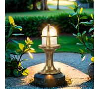 Lámpara de Jardín Latón Camino Terraza H: 25cm Marítimo Pequeño Exterior Pie