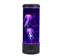 Lámpara de lava de medusa colorida, led, con mando a distancia y 7 efectos de luz que cambian de color, simulación de acuario de medusas adecuada para la decoración de oficina y la casa