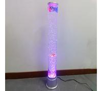 Lámpara De Lava De Piso con Tubo Pez Burbuja LED Sensorial De 2.5 Pies con 7 Efectos De Luz Que Cambian De Color Luz Nocturna De Tanque De Acuario Y Regalo For Autismo