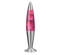 Lámpara de lava Rabalux Lollipop 2, vidrio metal, klar/rosa, 11 x 11 x 42 cm, E14 25watts
