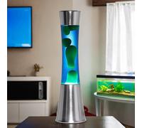 Lámpara de Lava Sandro 39cm Azul Verde Incl. Bombilla Interruptor Cable Ambiente