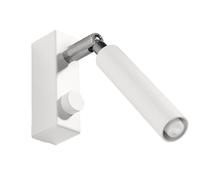 Lámpara De Lectura Aplique Blanca Pequeña H: 10 Cm Metal Ajustable G9 Cama Sofá