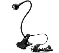 Lámpara de lectura con pinza, luz USB, luz de noche con regulador de intensidad de 3 colores y protección ocular para leer de noche.