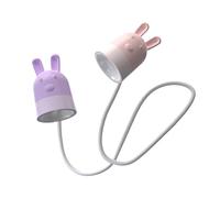 Lámpara de lectura de cuello LED, batería de luz, 1,77 x 1,38 pulgadas, diseño de conejo, plegable y fácil de usar, para cama de tiempo de lectura, estudio y viajes