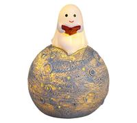 Lámpara de lectura fantasma decoración linda de resina LED con brillo | Lámpara de estatua fantasma luminosa para casa embrujada, dormitorio, chimenea, mesa baja, oficina y
