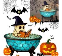 Lámpara de lectura fantasma, lámpara de baño de burbujas fantasma, luz nocturna fantasma de Halloween, lindas lámparas LED hechas a mano para decoración de baño espeluznante, luz nocturna fantasma, lá