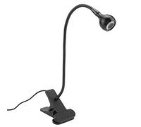 Lámpara de Lectura LED con Pinza, Regulable, para Escritorio, Libro, Cama, Oficina, Negro
