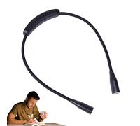 Lámpara de lectura LED para cuello - Lámpara de libro recargable por USB, protección de ojos, larga duración | Brazo plegable ajustable para uso cómodo para lecturas que reparan artesanías camping