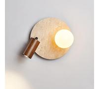 Lámpara de Lectura Nordic Simple Ronda de 9.8 Pulgadas Diclasio de Pared Natural Lámparas de Pared de Piedra Interior de Color Amarillo Made in China