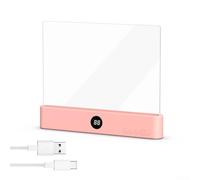 Lámpara de lectura plana inteligente para protección de ojos para libros en cama, LED recargable con 3 modos de color, brillo ajustable para lectura nocturna, luz clara de página completa