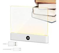 Lámpara de lectura plana - Lámpara de lectura completa, lámpara LED con clip de 3 modos - Lámparas de lectura nocturna inalámbricas, para dormitorio, oficina, estudio, dormitorio, biblioteca, trabajo
