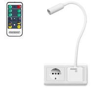 Lámpara de lectura Svetlova blanca 46,5cm enchufe mando