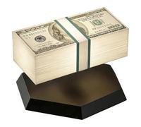 Lámpara de levitación magnética para dólar, lámpara flotante para dinero con luz LED táctil de 3 colores, luz nocturna ambiental giratoria de 360° para decoración de escritorio, sala de juegos