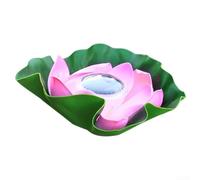 Lámpara de loto flotante con energía solar, para decoración de estanques de jardín, decoración de piscina, diseño de flores de plástico impermeable al aire libre, 28 cm, iluminación LED de paisaje de