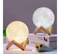 Lámpara de Luna 3D, Mayround 15cm/5.9 Inch LED Lunar Moon Luz de Noche Lámpara moderna [Control táctil] Regalo de Navidad de la Decoración Casera del Brillo Dimmable Para el Cabrito, Niños, Amigos