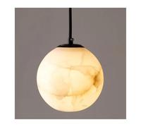 Lámpara de Luna de mármol de Lujo, iluminación Colgante de Planeta de Cobre para Hotel, Restaurante, Pasillo, Dormitorio, cabecera, Cocina