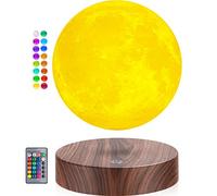 Lámpara de luna levitante Levitación magnética Impresión 3D Luz de luna Lámparas flotantes Esfera LED Luna Luces nocturnas Decoración de la habitación Regalo creativo para niños Amigos (16 Colores)