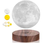 Lámpara de luna levitante Levitación magnética Impresión 3D Luz de luna Lámparas flotantes Esfera LED Luna Luces nocturnas Decoración de la habitación Regalo creativo para niños Amigos (3 Colores)