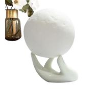 Lámpara de luna lunar con forma de mano, luz nocturna decorativa hecha de material de PVC, diseño de brillo suave, ideal para dormitorio, sala de estar, habitación de los niños y decoración del hogar