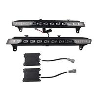 Lámpara de Luz Diurna DRL para Coche, 2 Uds., Lámpara Antiniebla LED de 2 Colores, Luces de Circulación Diurna LED de Alta Potencia, Lámpara de Conducción, Señal de Giro para Q7 06-09