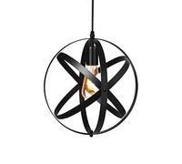 Lámpara de luz Lámpara de Techo con Forma de Globo Industrial Vintage 40W Lámpara Colgante de Personalidad Minimalista E26 / E27 Lámpara de araña reemplazable esférica de Metal (Color: Plata), Color: