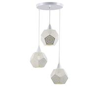 Lámpara de luz Lámpara de Techo Minimalista Moderna de Hierro Forjado, lámpara Colgante de 27 W, 3 lámparas de Restaurante, lámpara de Techo Hueca Personalizada de bajo Consumo, luz de Techo Creativa