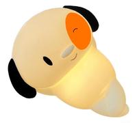 Lámpara de luz nocturna de silicona, 7 LED que cambian de color con batería de 1200 mAh, control táctil suave para dormitorio de niños, ayuda para dormir (C)