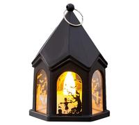 Lámpara de mano de Halloween estilo gótico de terror - Tema del castillo para exterior | Decoración luminosa colgante con fantasma - Para uso interior y exterior Patio escritorio casa escuela ventana