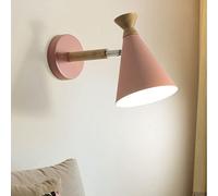 Lámpara de matrícula de Madera de Sombra de Metal nórdica, Luces de Pared Modernas lámparas de Lectura para la Sala de Estar de la Cama de la Cama Biblioteca de oficinas en Interiores