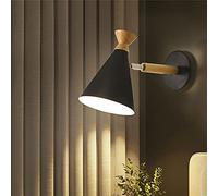 Lámpara de matrícula de Madera de Sombra de Metal nórdica, Luces de Pared Modernas lámparas de Lectura para la Sala de Estar de la Cama de la Cama Biblioteca de oficinas en Interiores