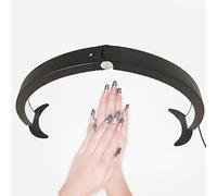 Lámpara de Media Luna, Lámpara de Belleza de Media Luna de 28 Pulgadas, Luz de Luna LED en Forma de U para Pestañas, Tatuaje Facial, Esteticista, Luz de Escritorio con Control (EU)