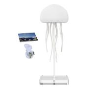 Lámpara de medusas, activada por voz, 8,6 x 8,6 x 23,2 cm, luz nocturna gradiente RGB, lámpara de mesita de noche, iluminación de estado de ánimo moderna, para dormitorio, guardería, sala de estar