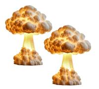 Lámpara de mesa 3D con forma de hongo y nube, bomba atómica, explosión, luz nocturna, hecha a mano, lámpara de resina para dormitorio, escritorio, dormitorio, oficina y decoración del hogar, festival