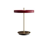 UMAGE Lámpara de mesa LED Asteria Table, USB, rojo rubí/latón EC:EPREL:891851