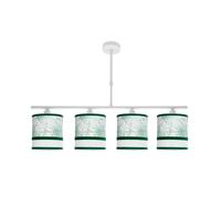 Lámpara de mesa caledonia 4 luces blanco/verde fabrilamp