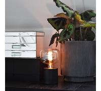 Lámpara de mesa Calex en forma de cilindro, negro