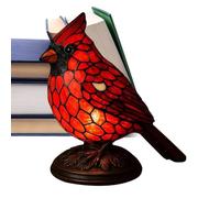 Lámpara De Mesa Cardenal Con Pilas - Lámpara Temática De Animales De La Naturaleza Del Pájaro Rojo, Mini Luz Nocturna Portátil, Decoración De Escritorio De Navidad, Vacaciones Artísticas - Mesita De N