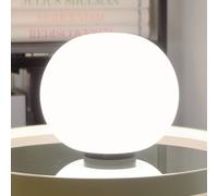 Lámpara de mesa Casablanca Acai, blanco/negro, cristal, Ø 26 cm, E27
