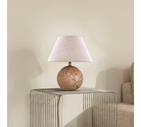Lámpara de mesa Castello de Globen Lighting, rosa/beige, altura 28 cm