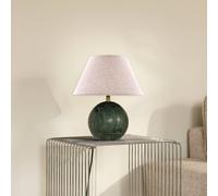 Lámpara de mesa Castello de Globen Lighting, verde/beige, altura 28 cm